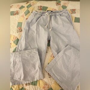 Brandy Melville linen striped pants